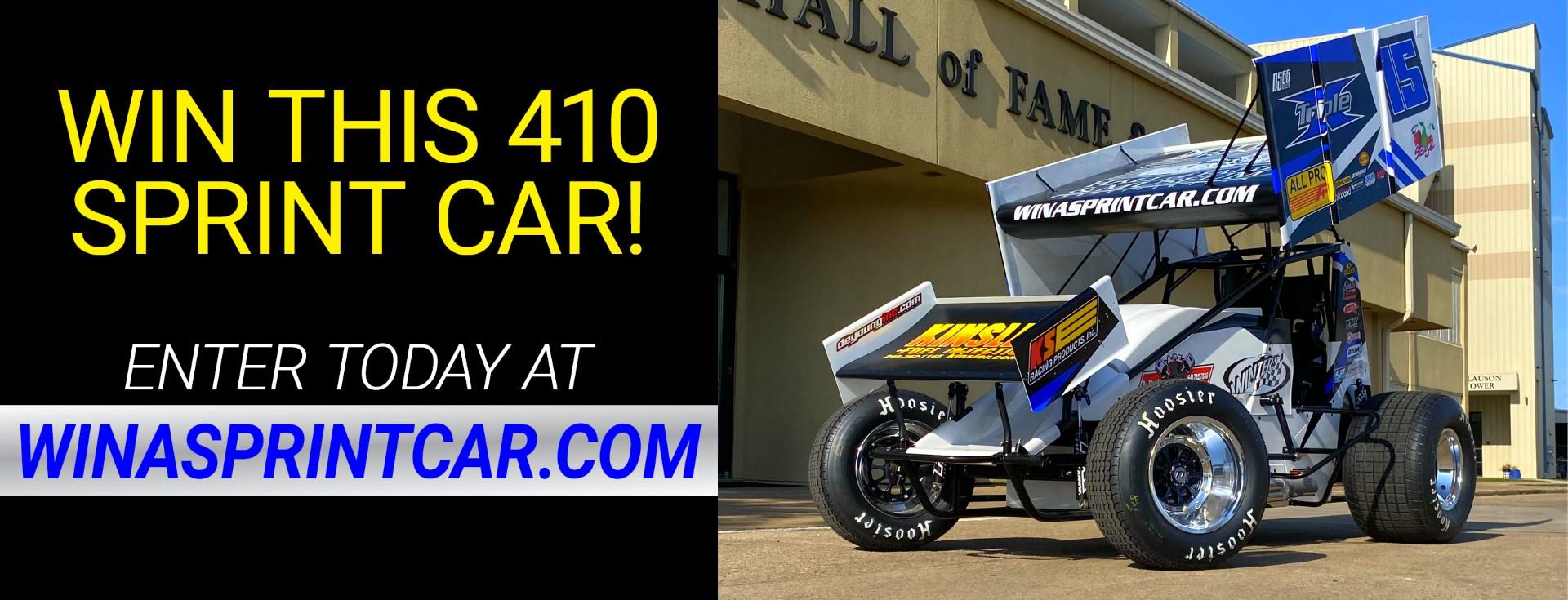 National Sprint Car Hall of Fame & Museum Triple X/Al Parker Engines 410 Sweepstakes Sprint Car Hits the West Coast!